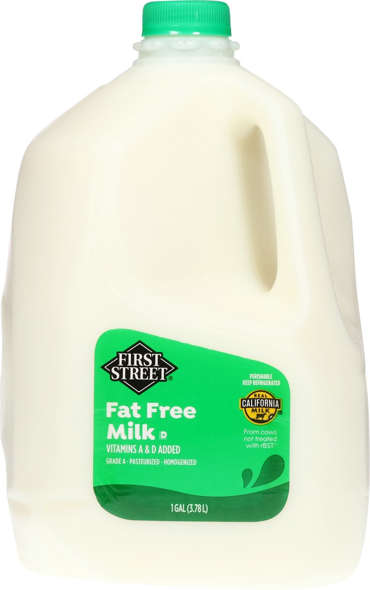 slide 13 of 13, First Street Fat Free Milk, 128 oz