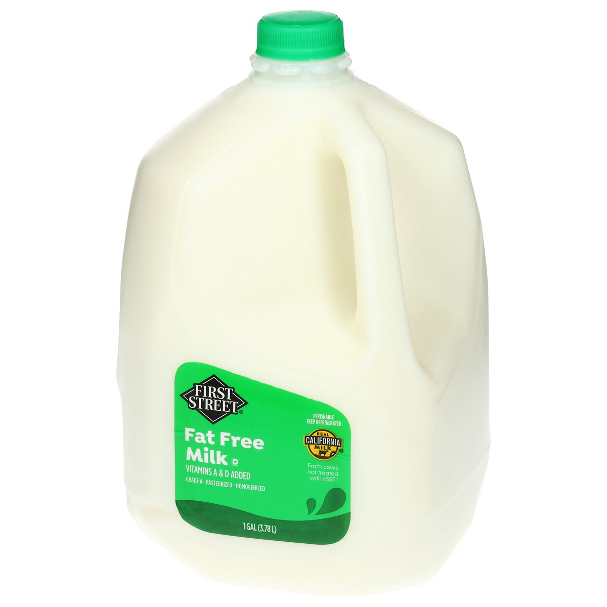 slide 4 of 13, First Street Fat Free Milk, 128 oz