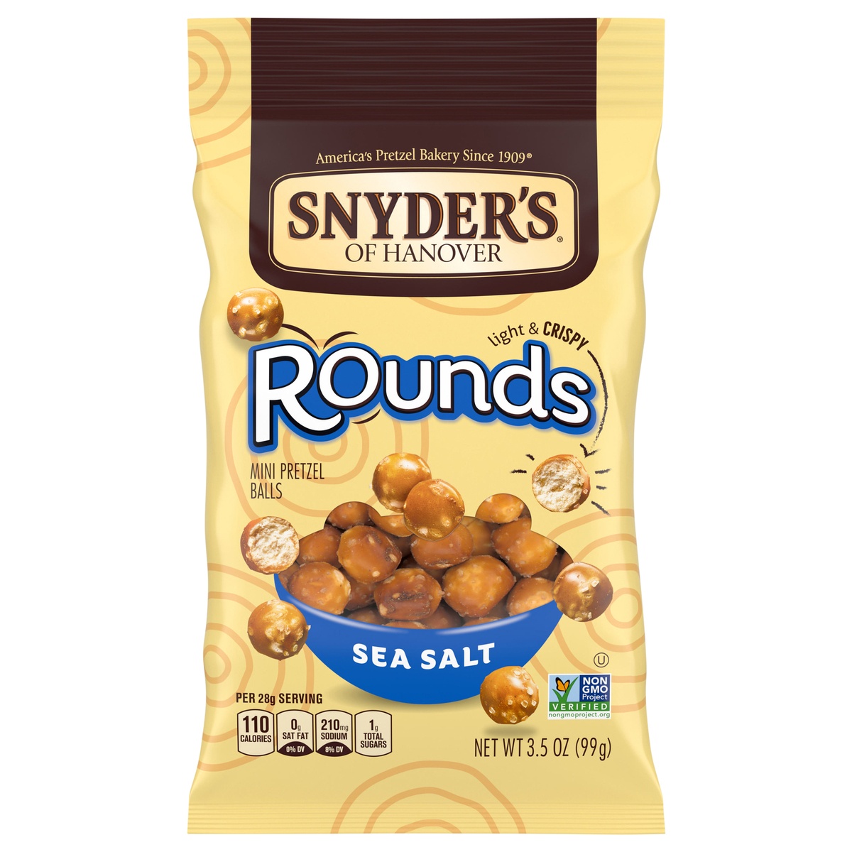 Snyder's of Hanover Mini Pretzel Balls, Sea Salt, Rounds 3.5 oz Shipt