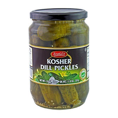 slide 1 of 1, ZerGüt Kosher Dill Pickles, 24 oz
