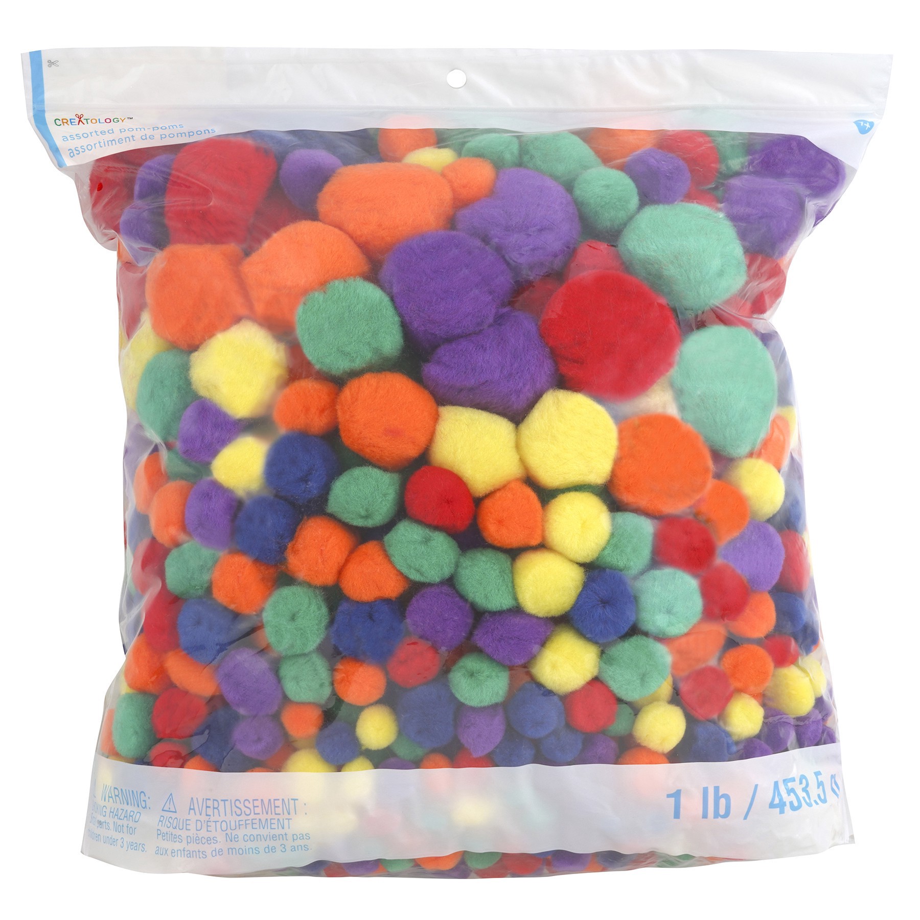 slide 2 of 3, Primary Pom Poms By Creatology, 1 lb