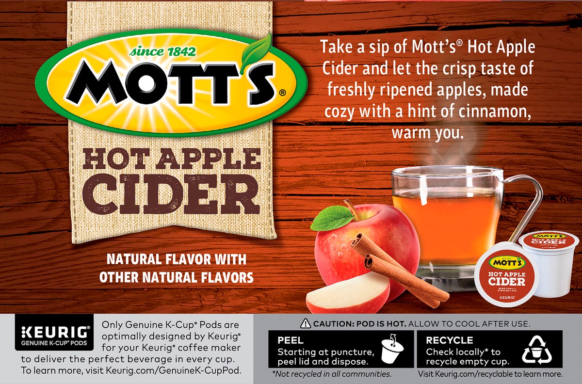 slide 2 of 7, Mott's Hot Apple Cider, Keurig Single-Serve K-Cup Pods, 12 Count, 12 ct