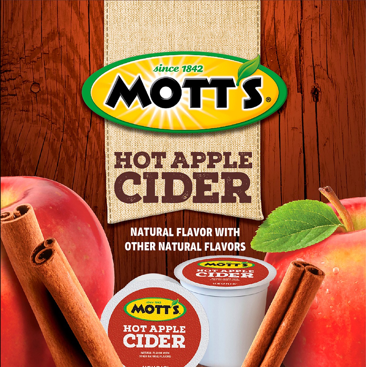 slide 4 of 7, Mott's Hot Apple Cider, Keurig Single-Serve K-Cup Pods, 12 Count, 12 ct