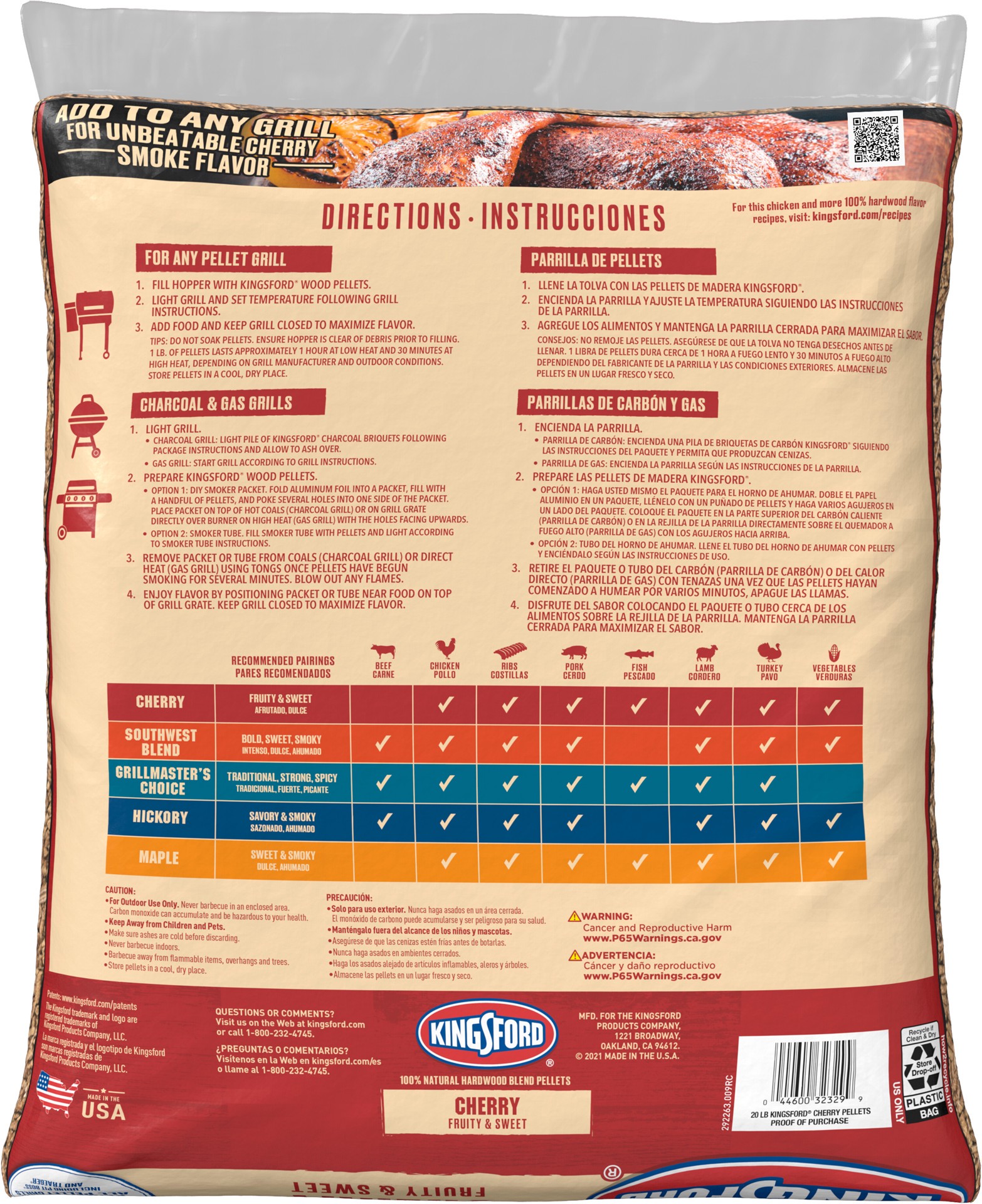 slide 2 of 5, Kingsford 100% Natural Hardwood Blend Pellets, Cherry, 20 Pounds, 20 lb