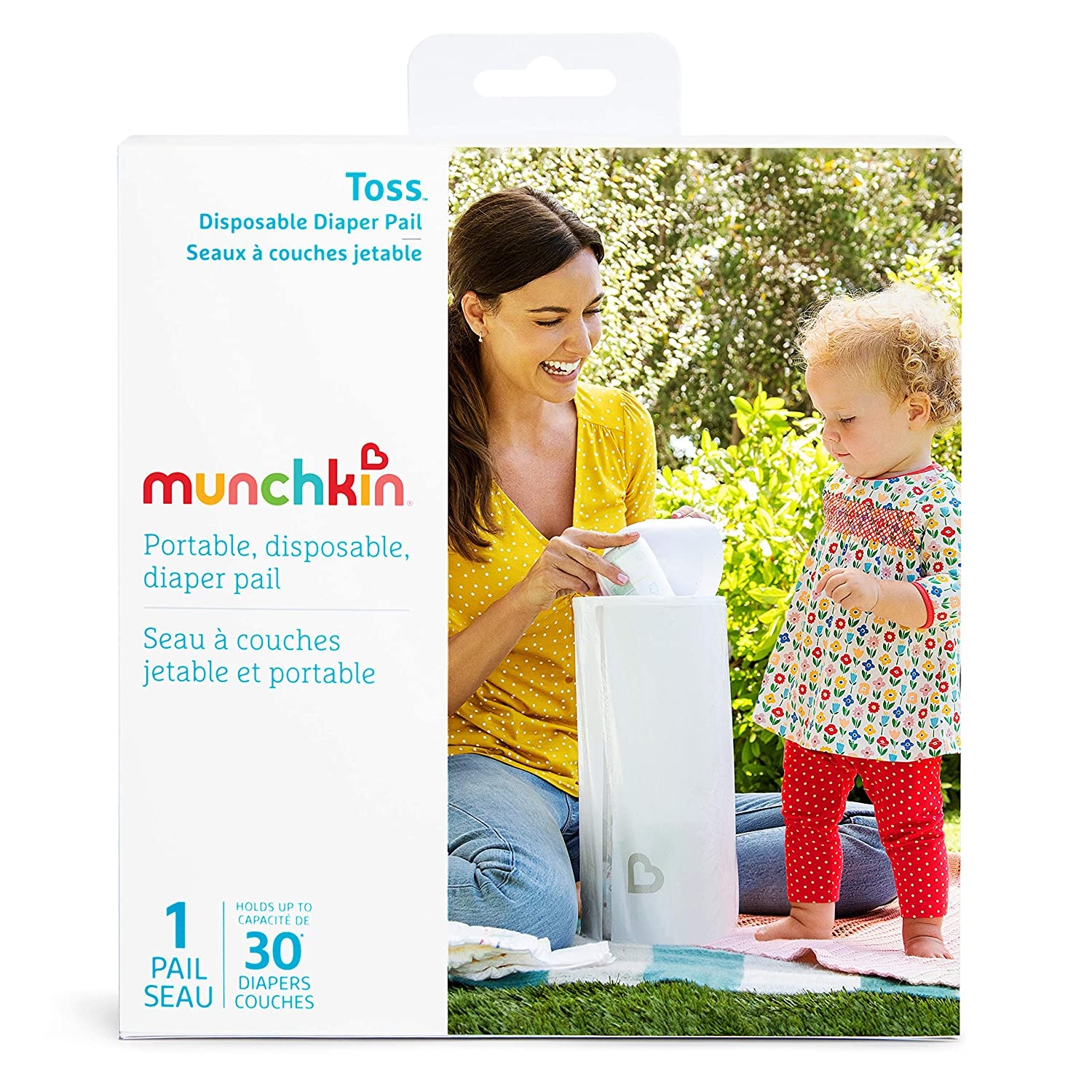 slide 1 of 1, Munchkin Toss Disposable Diaper Pail, 1 ct