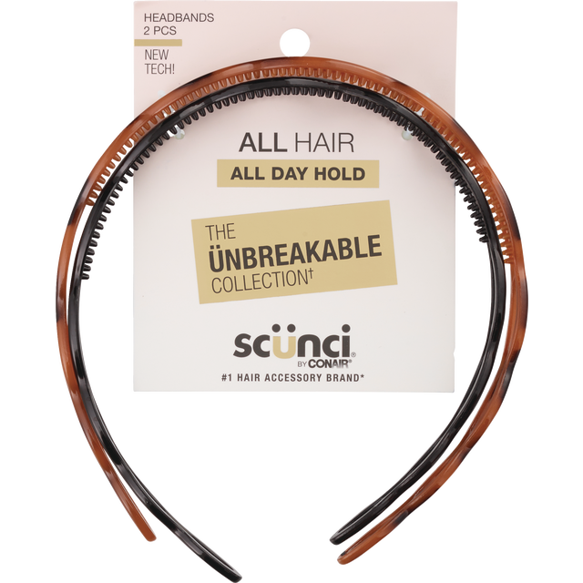 slide 1 of 1, scünci All Hair Headbands 2 ea, 2 ct