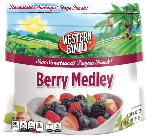 slide 1 of 1, Western Family Berry Medley, 12 oz