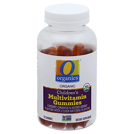 slide 1 of 1, O Organics Gummy Multivitamin Children Dietary Supplement, 120 ct