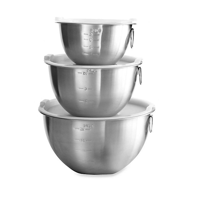 slide 1 of 1, SALT Stainless Steel Mixing Bowl Set, 3 ct