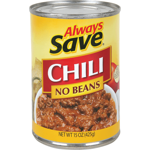 slide 1 of 1, Always Save Chili No Bean, 15 oz