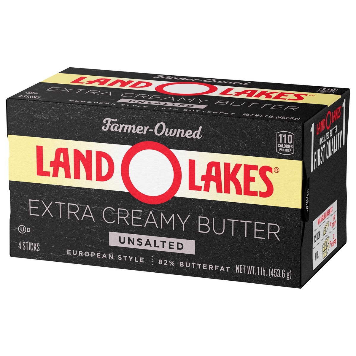 slide 3 of 9, Land O'Lakes Extra Creamy Unsalted Butter, 4 Butter Sticks, 1 lb Pack, 4 ct