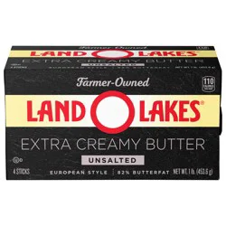 Land O'Lakes Unsalted Extra Creamy Butter, European Style