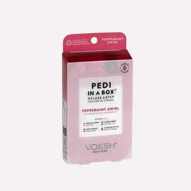 slide 1 of 1, Voesh Limited Edition Peppermint Swirl Pedi In A Box 4 Step, 4 ct