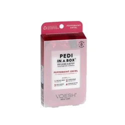 Voesh Limited Edition Peppermint Swirl Pedi In A Box - 4 Step