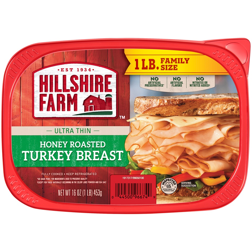 slide 2 of 6, Hillshire Farm Deli Select Ultra Thin Honey Roasted Turkey Breast, 16 oz