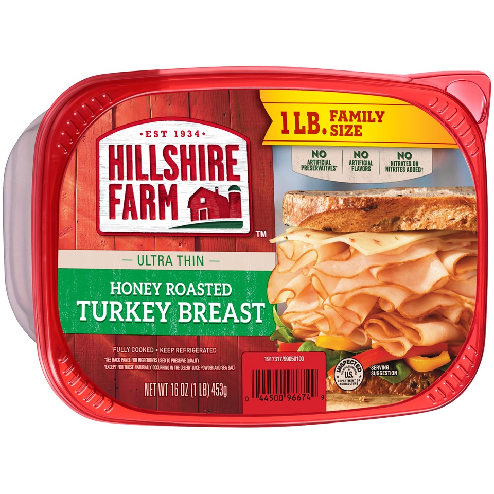slide 3 of 6, Hillshire Farm Deli Select Ultra Thin Honey Roasted Turkey Breast, 16 oz