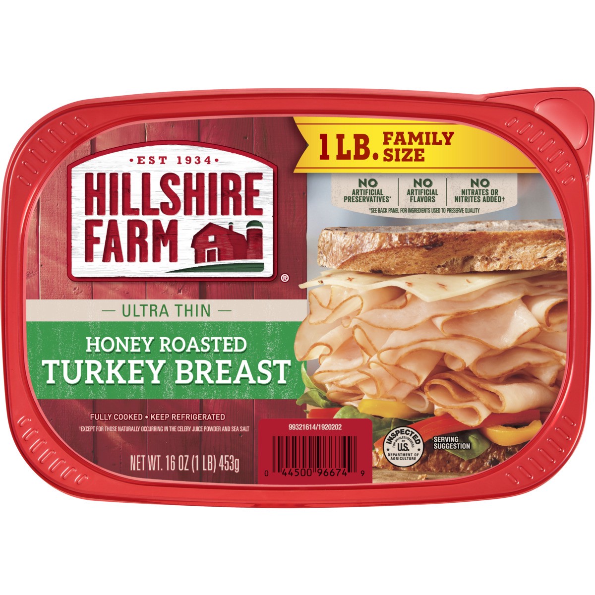 slide 1 of 3, Hillshire Farm Ultra Thin Sliced Honey Roasted Turkey Breast Sandwich Meat, 16 oz, 16 oz