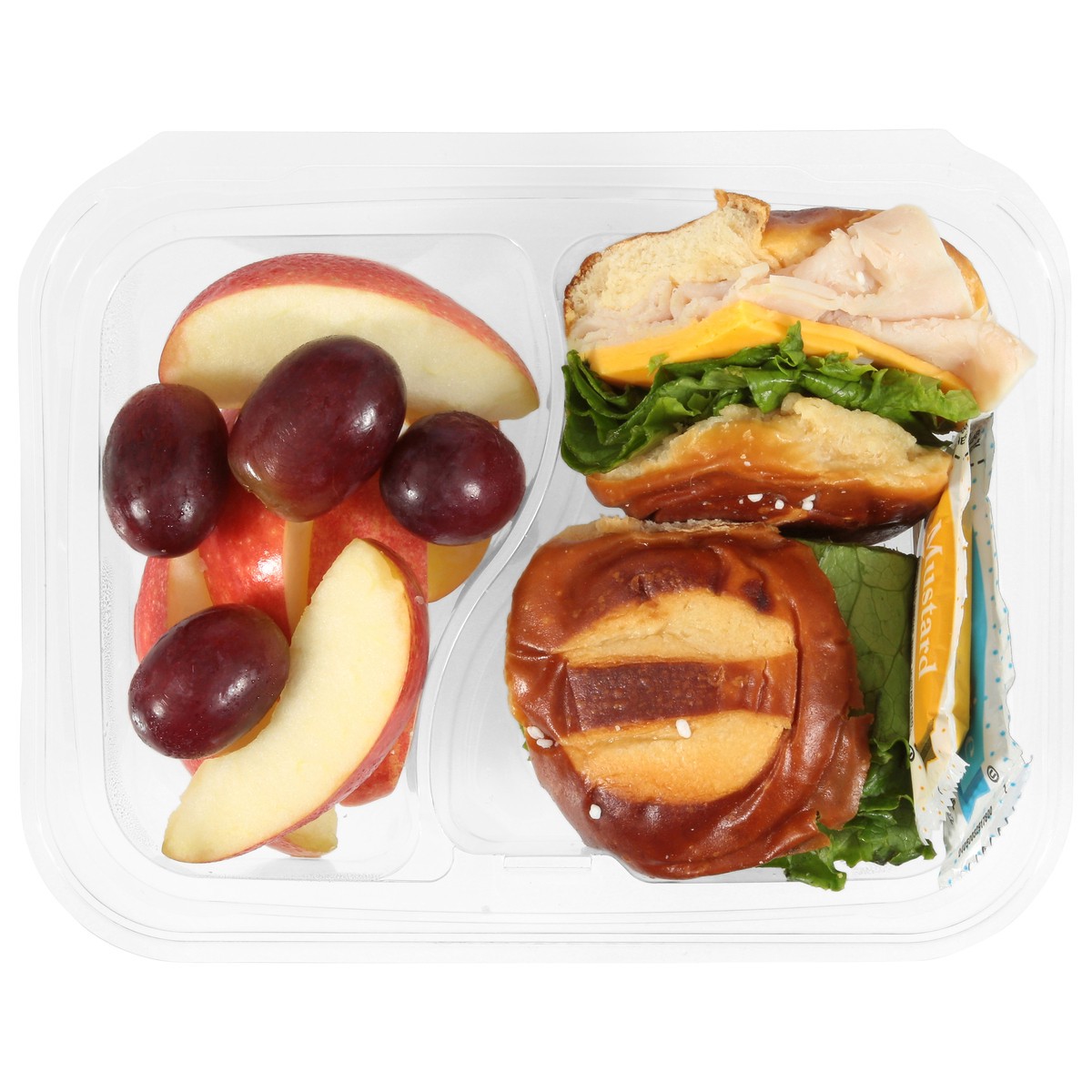 slide 9 of 12, ReadyMeals Pretzel Slider Turkey Cheddar Sandwich with Fruit 8.75 oz, 8.75 oz
