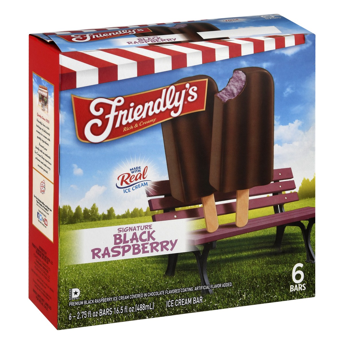 slide 13 of 14, Friendly's Ice Cream Bars - Signature Black Raspberry, 6 ct