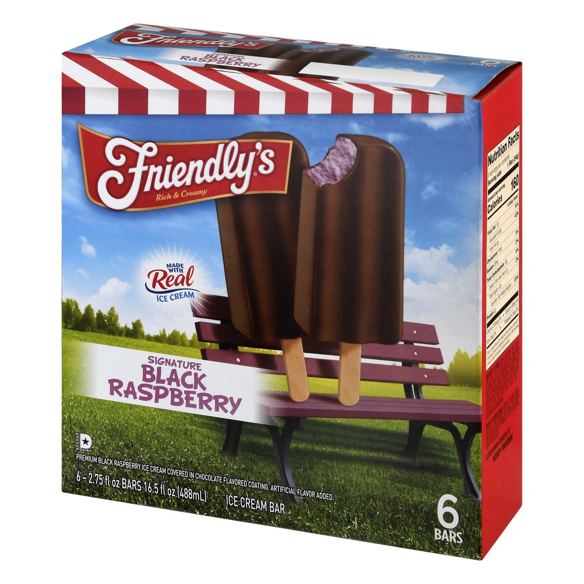 slide 4 of 14, Friendly's Ice Cream Bars - Signature Black Raspberry, 6 ct