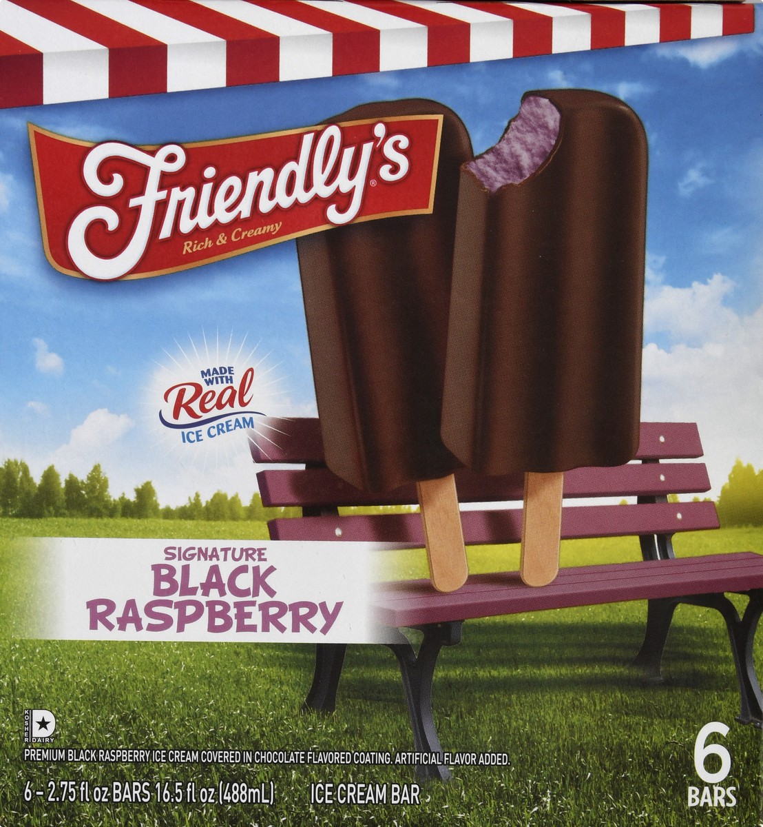 slide 6 of 14, Friendly's Ice Cream Bars - Signature Black Raspberry, 6 ct