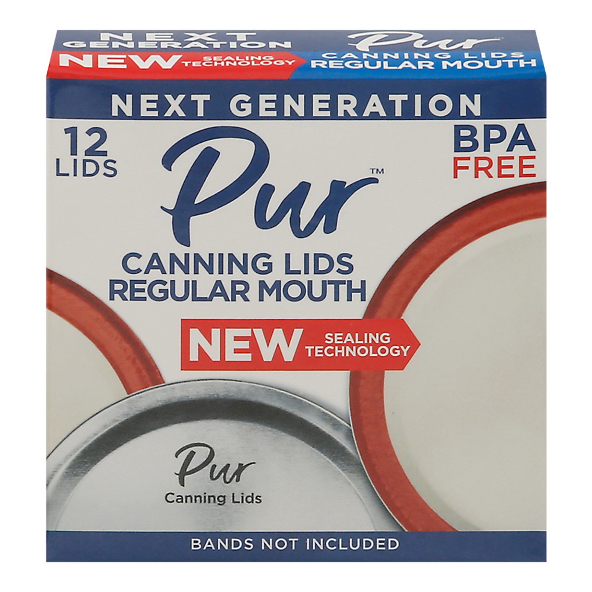 slide 1 of 11, PUR Regular Mouth Canning Lids 12 ea, 12 ct
