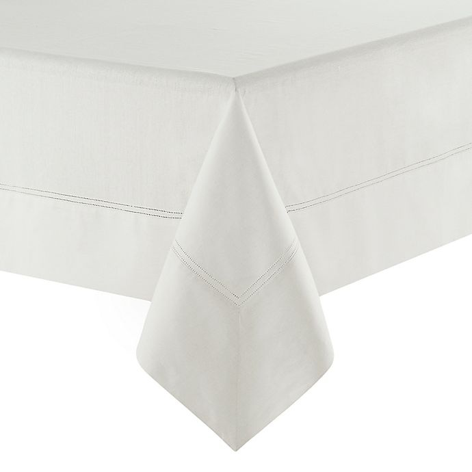 slide 1 of 2, Waterford Linens Corra Oblong Tablecloth - Cream, 70 in x 144 in