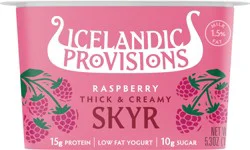 Icelandic Provisions Raspberry Thick & Creamy Low Fat Skyr 5.3 oz