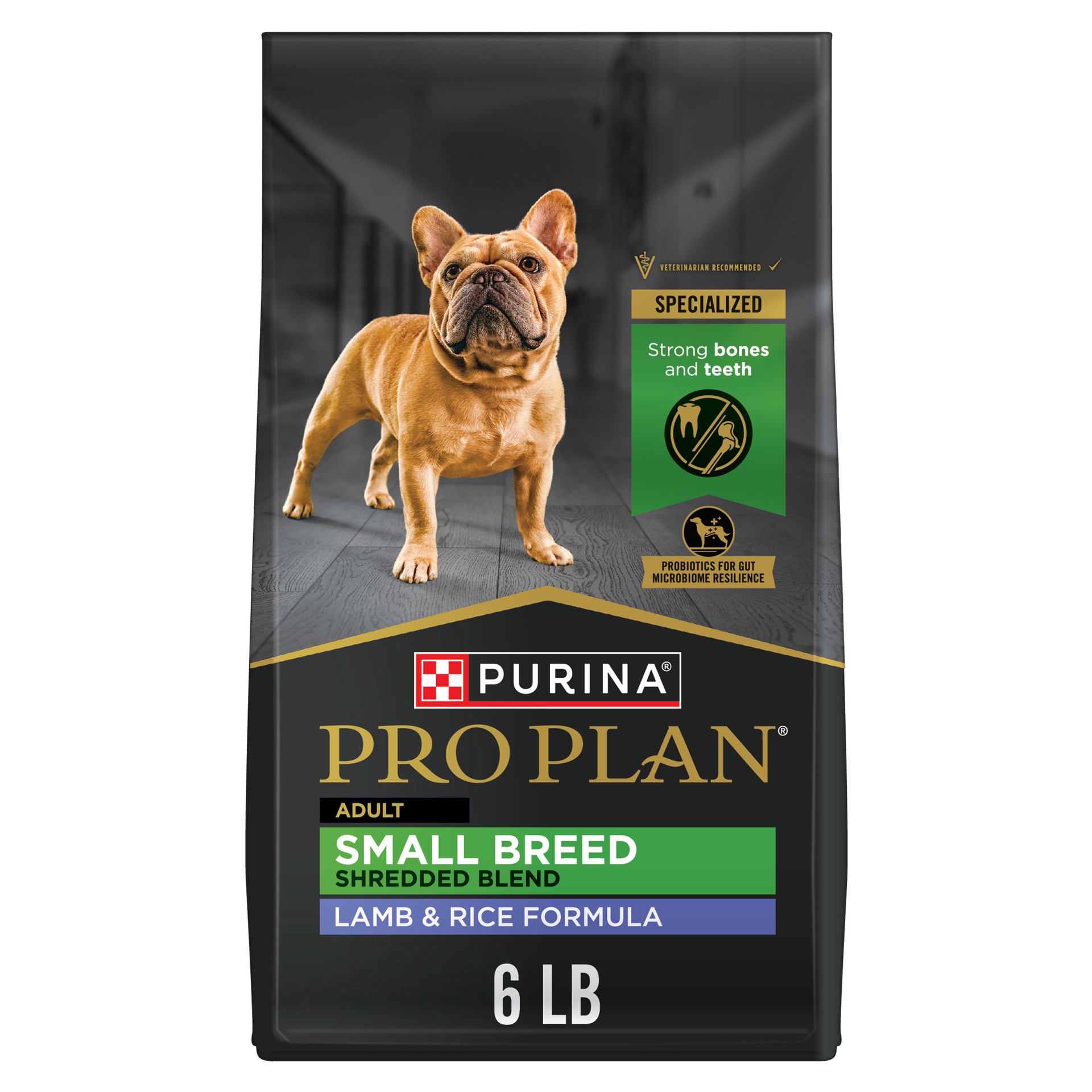 slide 1 of 7, Purina Pro Plan Small Breed High Protein Dog Food Dry Shredded Blend Lamb and Rice Formula, 6 lb
