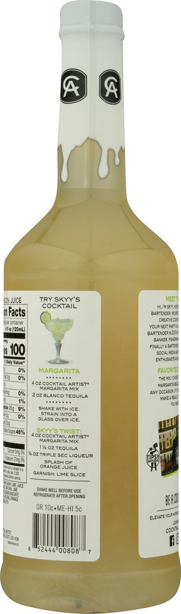 slide 5 of 9, Cocktail Artist Margarita Premium Mix 33.8 fl oz, 1 liter