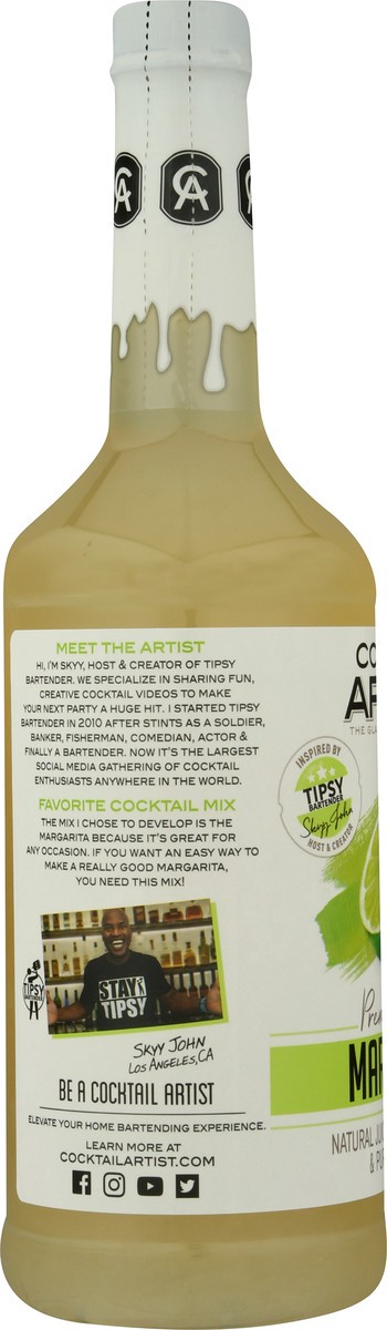 slide 7 of 9, Cocktail Artist Margarita Premium Mix 33.8 fl oz, 1 liter