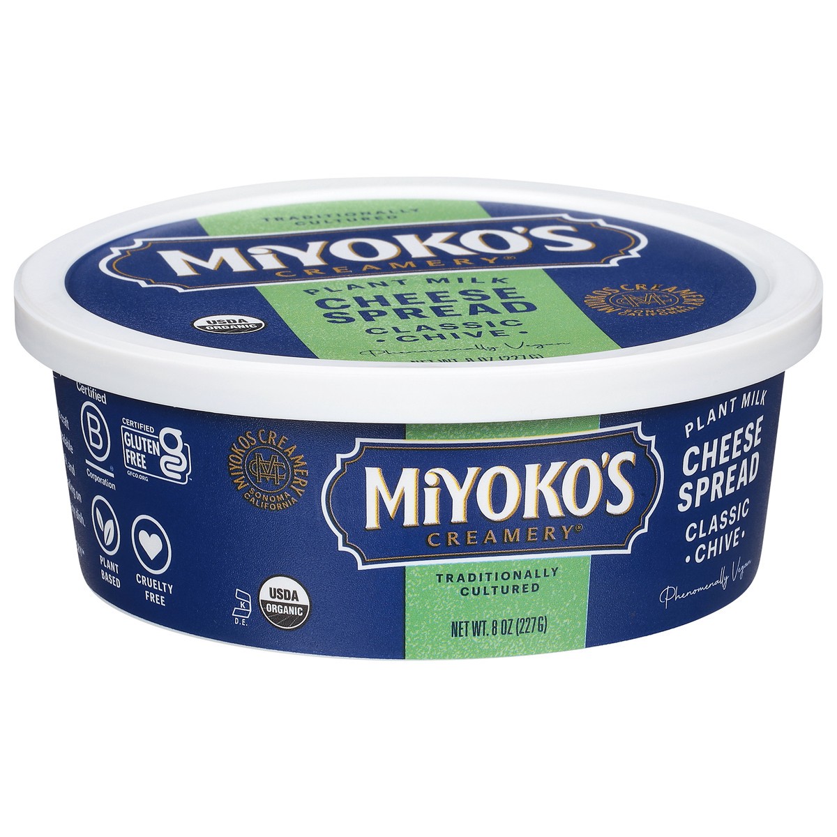 slide 13 of 14, Miyoko's Creamery Plant Milk Classic Chive Cheese Spread 8 oz, 8 oz