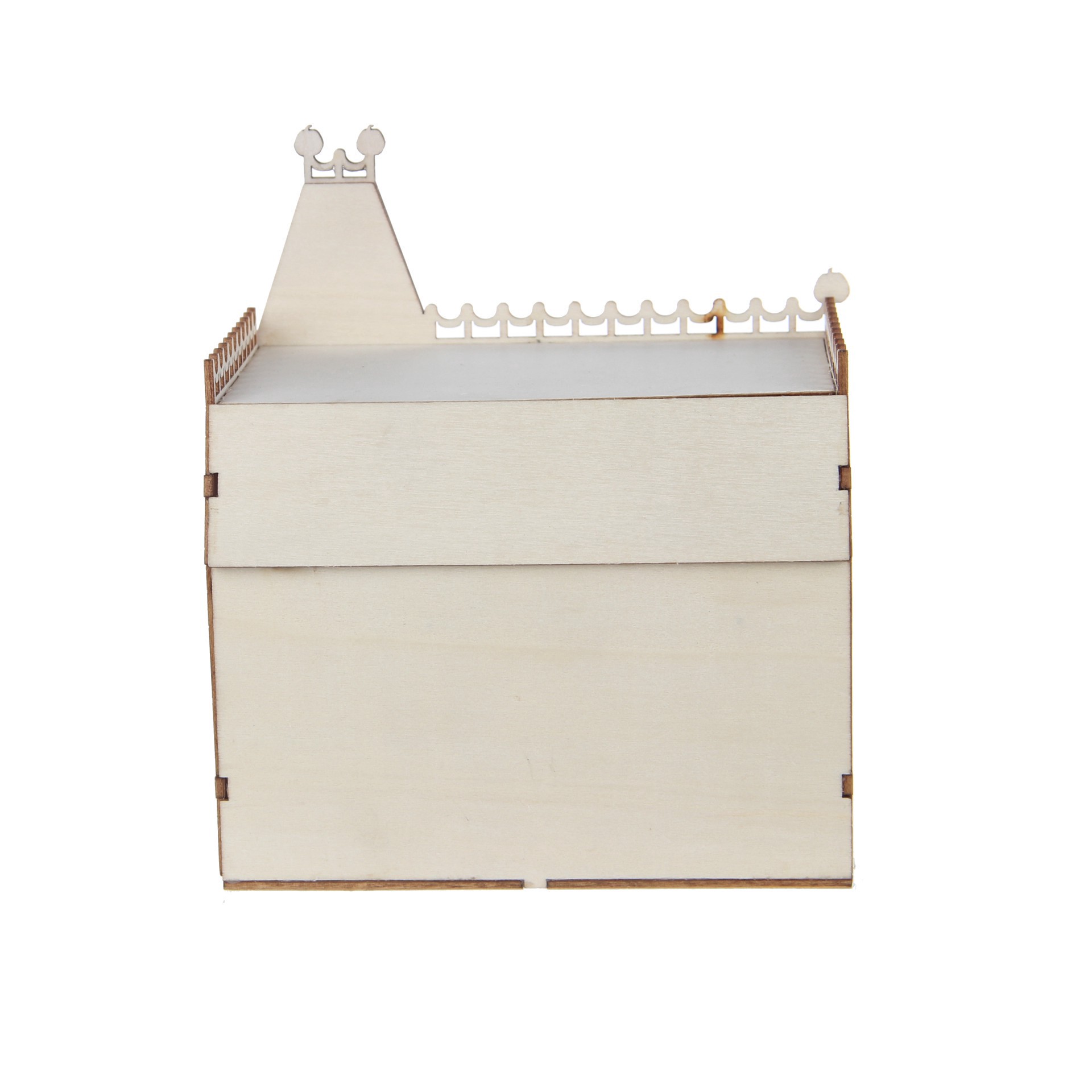 slide 5 of 5, 7.5" Diy Village Cat House Led Wood Decor By Make Market, 7.5 in