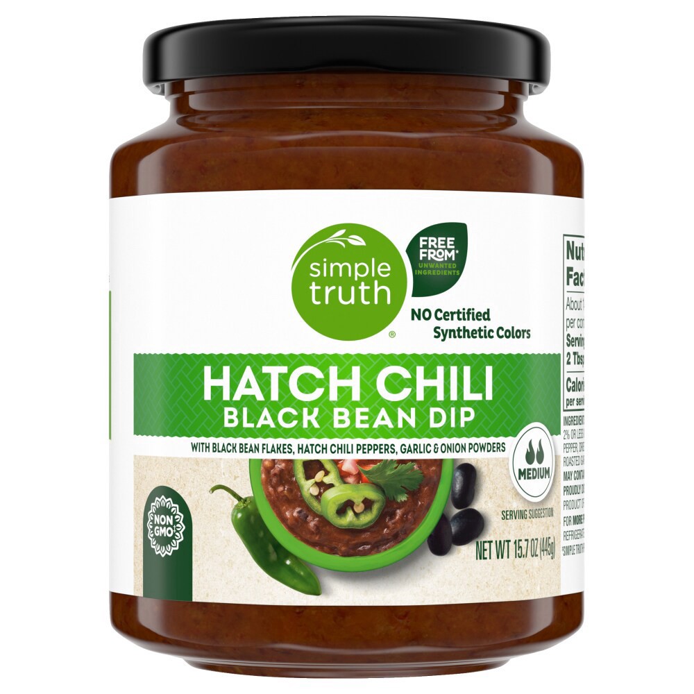 slide 4 of 4, Simple Truth Hatch Chile Black Bean Dip, 15.7 oz