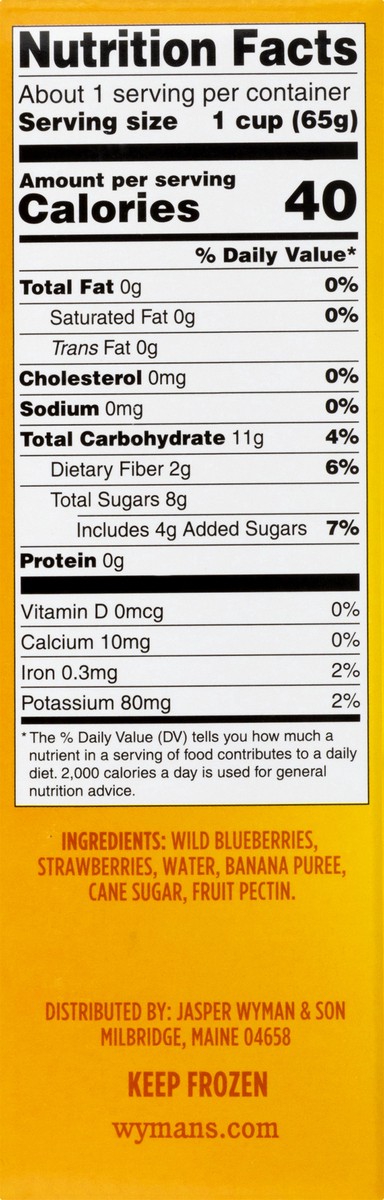 slide 12 of 13, Wyman's Strawberries/Maine Wild Blueberries Just Fruit & Banana Bites 4 ea, 4 ct