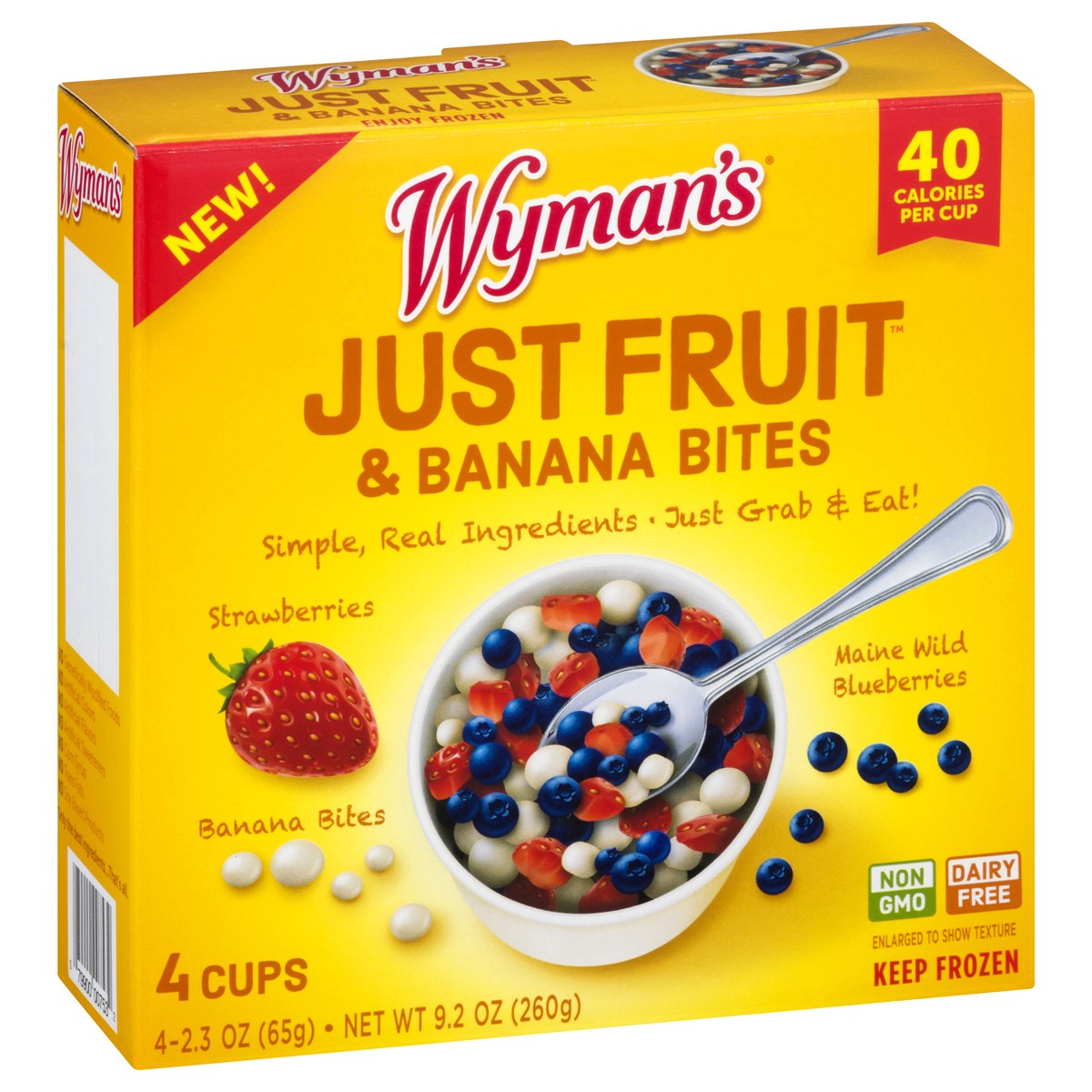 slide 7 of 13, Wyman's Strawberries/Maine Wild Blueberries Just Fruit & Banana Bites 4 ea, 4 ct