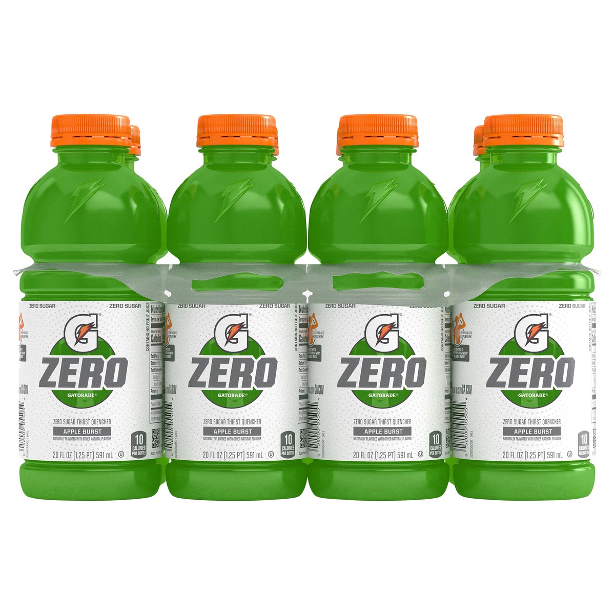 slide 3 of 9, Gatorade Zero Zero Sugar Thirst Quencher Apple Burst 20 Fl Oz 8 Count, 8 ct