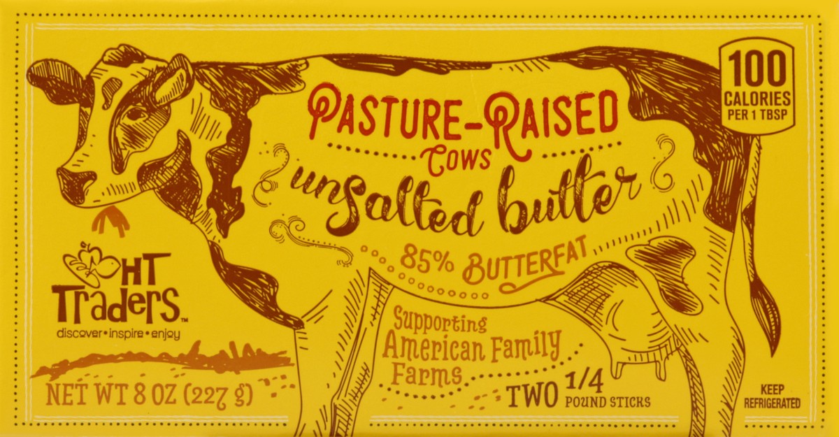 slide 9 of 13, Harris Teeter Trader Unsalted Butter, 1 ct