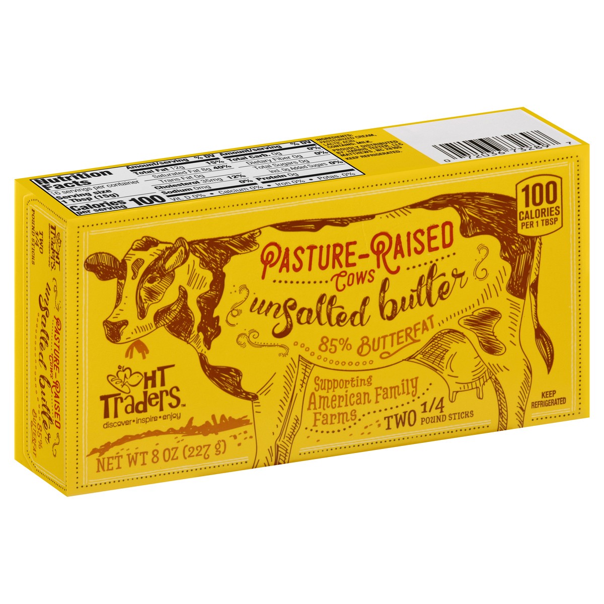 slide 12 of 13, Harris Teeter Trader Unsalted Butter, 1 ct