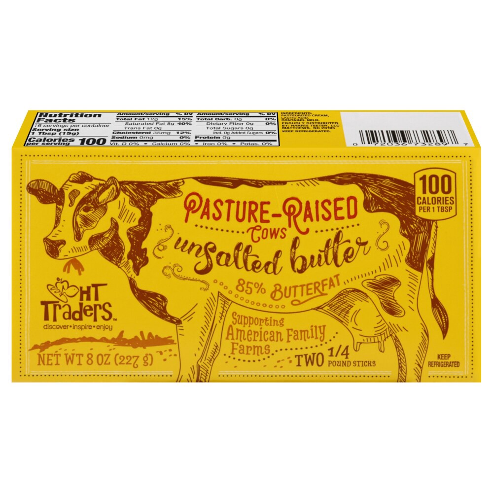 slide 1 of 13, Harris Teeter Trader Unsalted Butter, 1 ct
