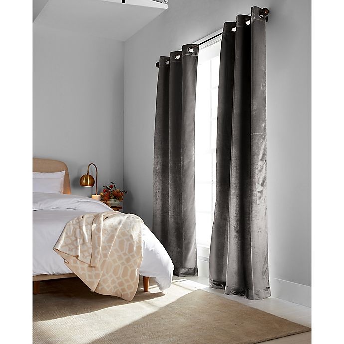 slide 5 of 5, Brookstone Velvet Solid 84-Inch 100% Blackout Window Curtain Panels - Terracotta, 2 ct