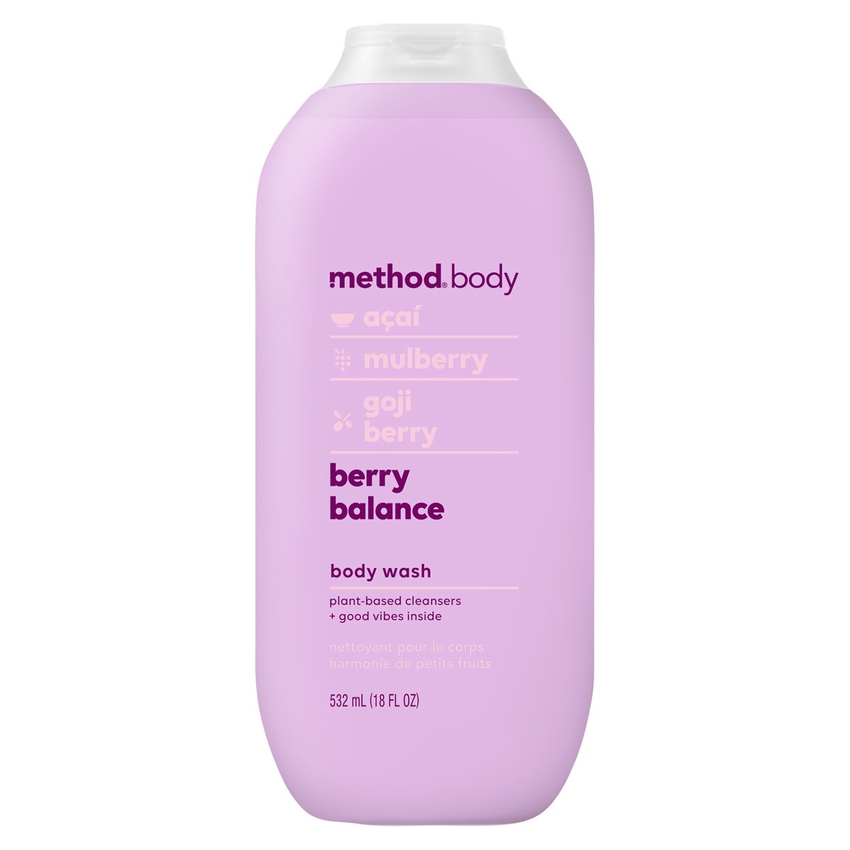 slide 1 of 9, method Body Wash, Berry Balance, 18 Ounces, 18 fl oz