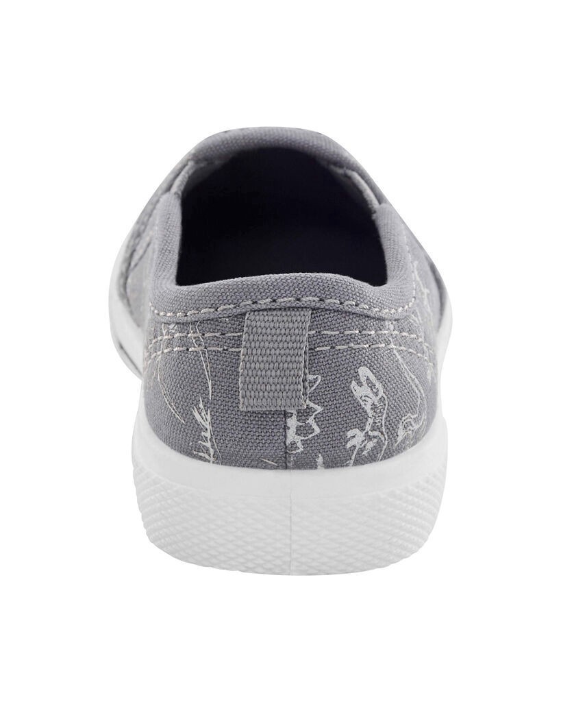 slide 3 of 6, Carter's Toddler Dinosaur Slip-On Sneakers Grey 4, 1 ct