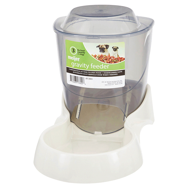 slide 1 of 1, Meijer Gravity Pet Feeder, 3 lb