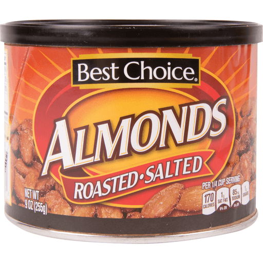 slide 1 of 1, Best Choice Roasted Salted Almonds, 9 oz