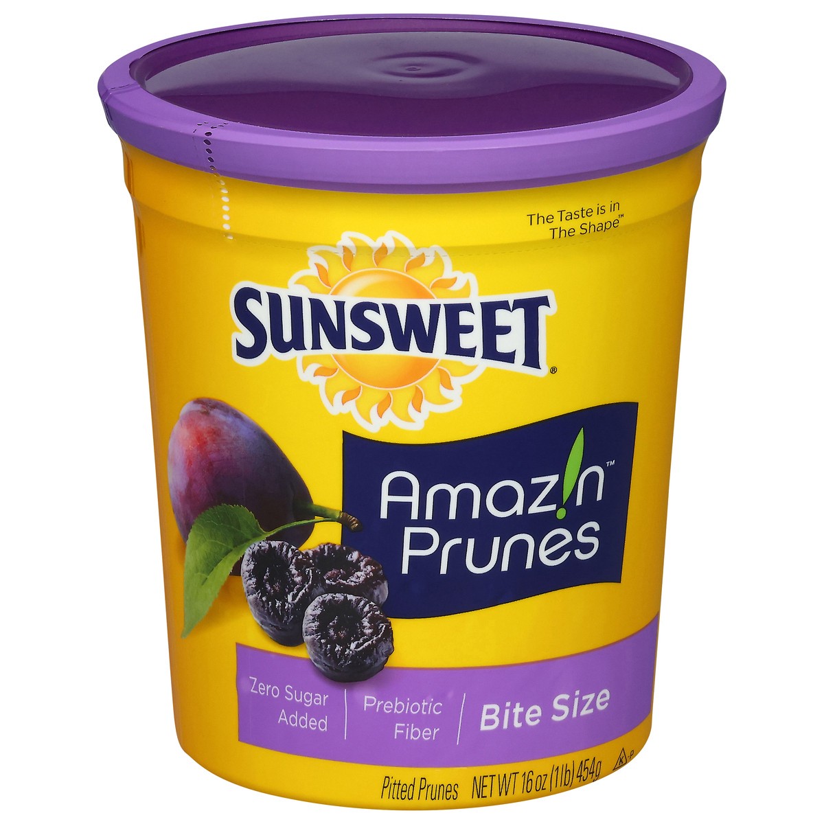 slide 1 of 12, Sunsweet Amazin Prunes Pitted Prunes Bite Size 16 oz, 16 oz