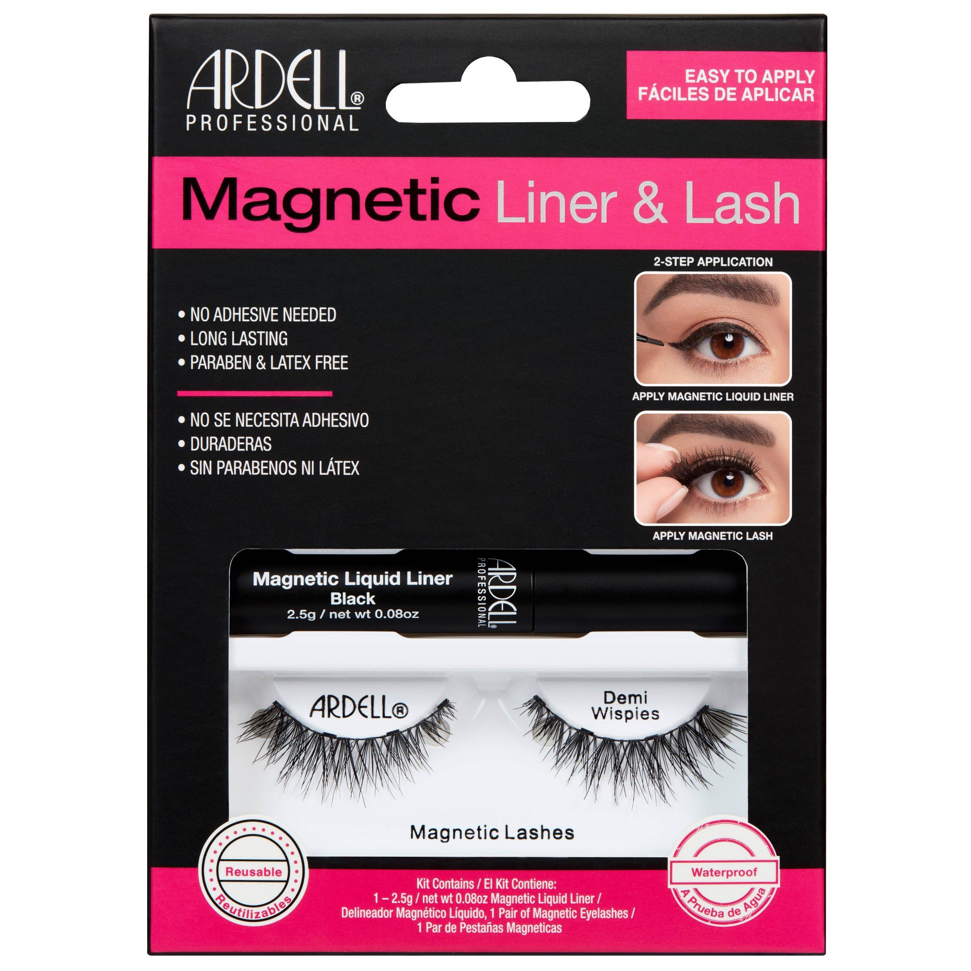 slide 1 of 4, Ardell Demi Wispies Magnetic Liner & False Lashes Kit, 2 ct