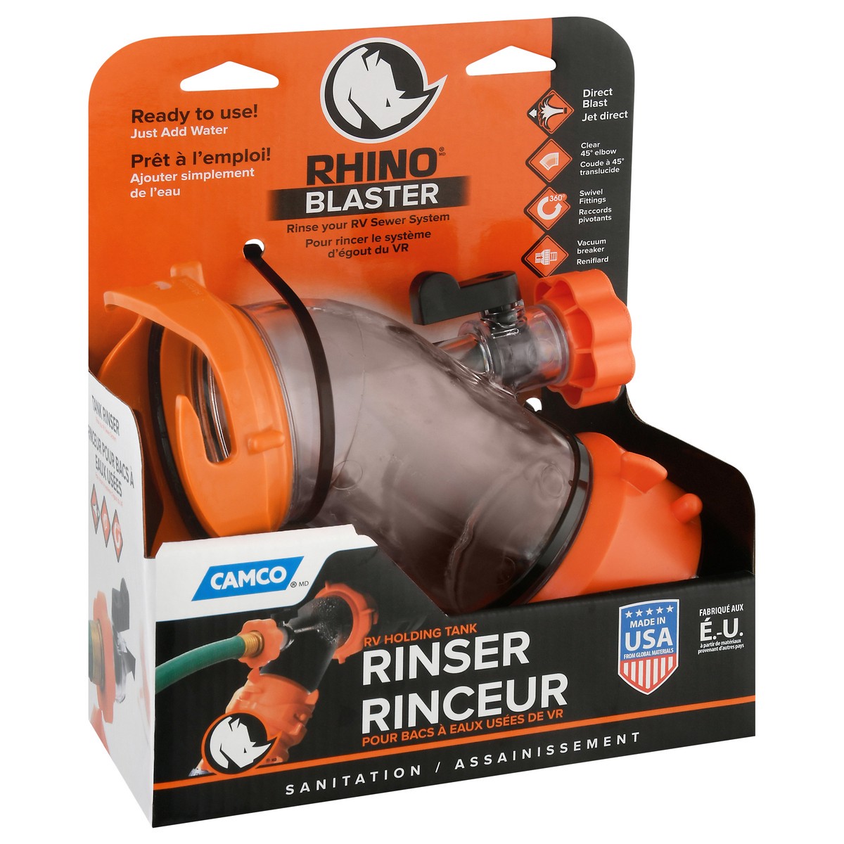 slide 9 of 9, Camco Rhino Blaster Sanitation RV Holding Tank Rinser 1 ea, 1 ct