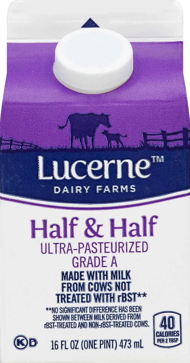 slide 3 of 5, Lucerne Dairy Farms Half & Half Ultra-Pasteurized Grade A, 