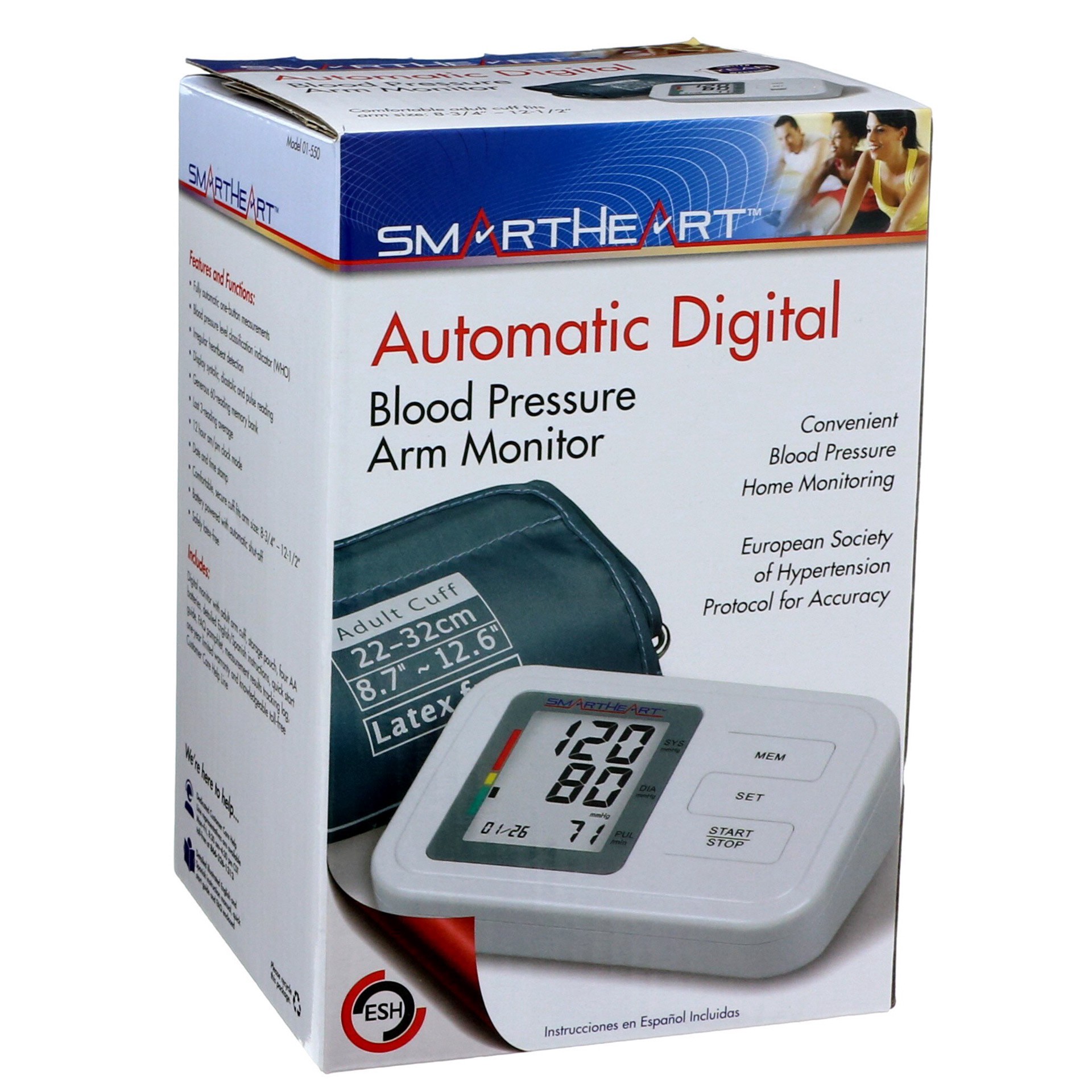 slide 1 of 1, SmartHeart Auto Blood Pressure Monitor, 1 ct